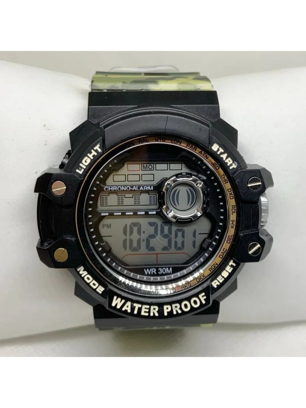 Captain John men’s digital watch quartz 52mm black  plastic military running